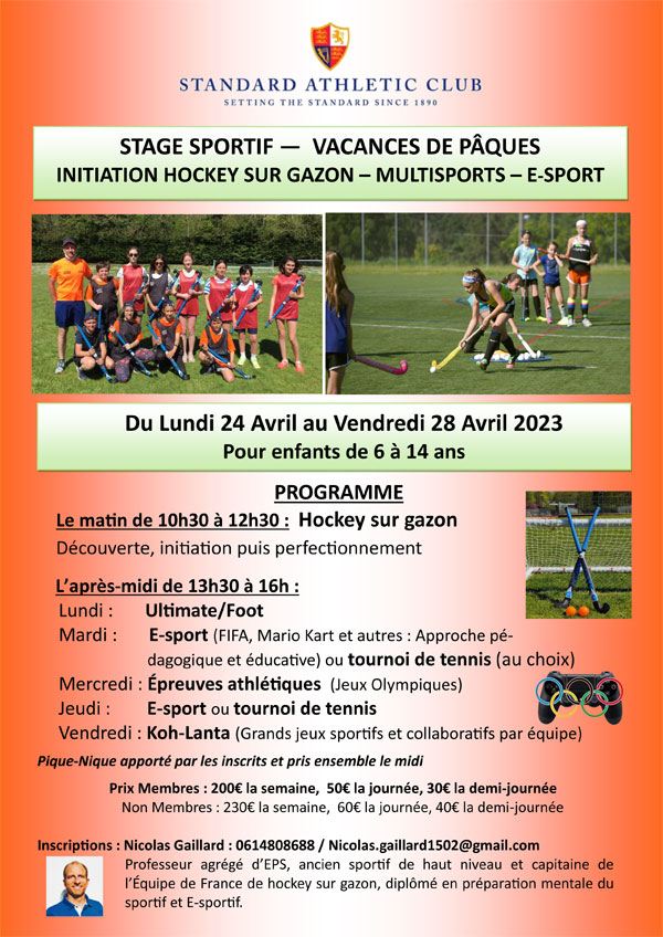 Affiche stage Hockey SAC Paques 2023 600x848