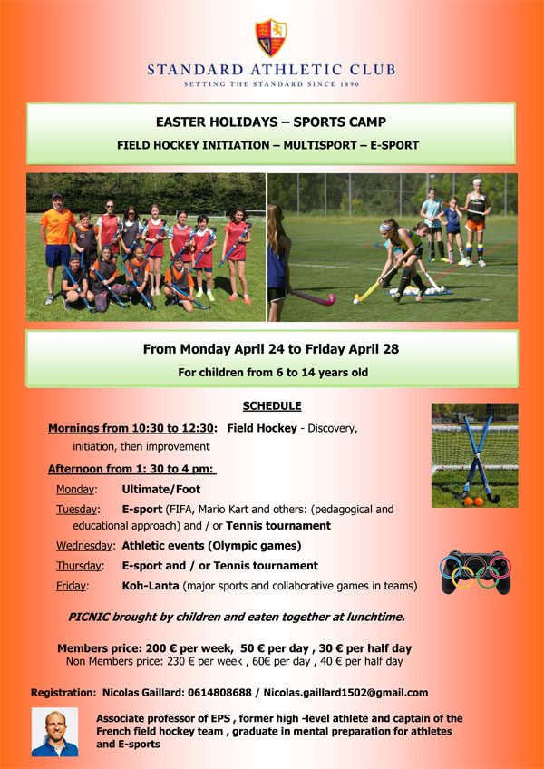 Poster Easter Sports Camp Hockey 2023