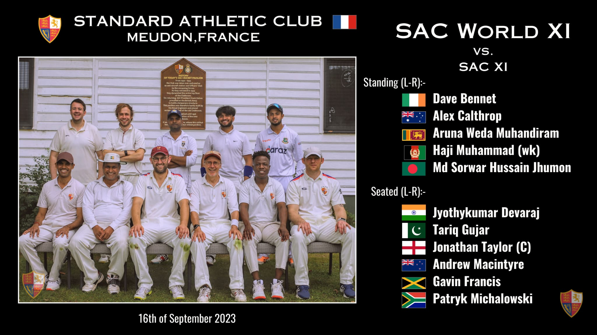 SAC World XI vs SAC XI