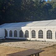 Marquee repaired and cleaned, ready for events