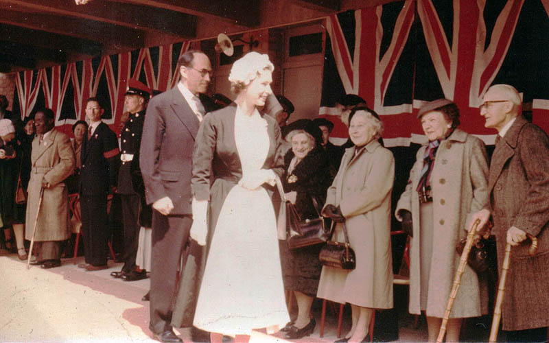 HM Queen Elizabeth II inaugurates the new clubhouse in April 1957