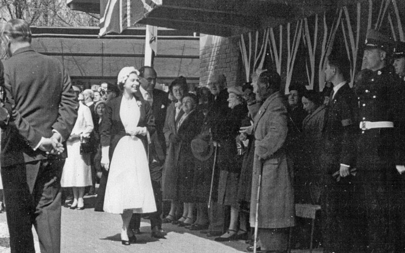 HM Queen Elizabeth II inaugurates the new clubhouse in April 1957